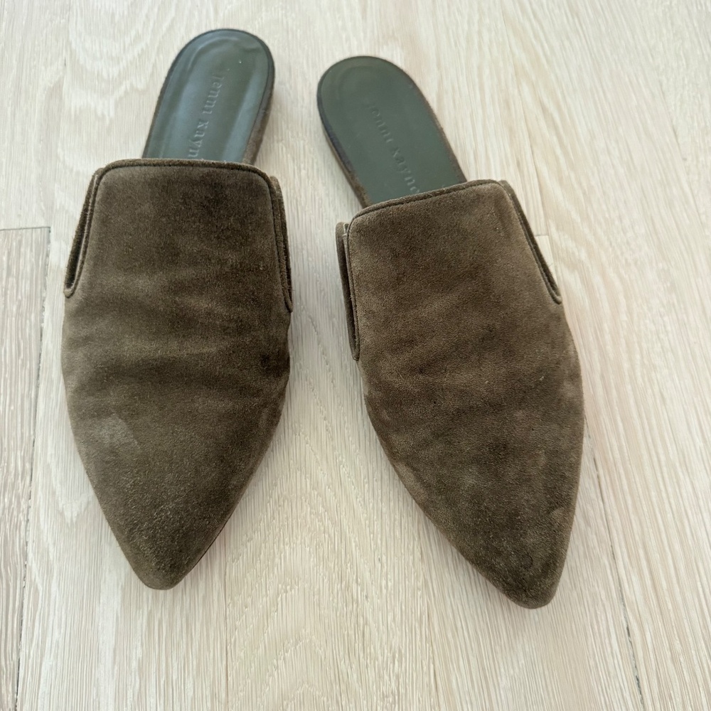 Jenni Kayne suede Mules in color Laurel size 41